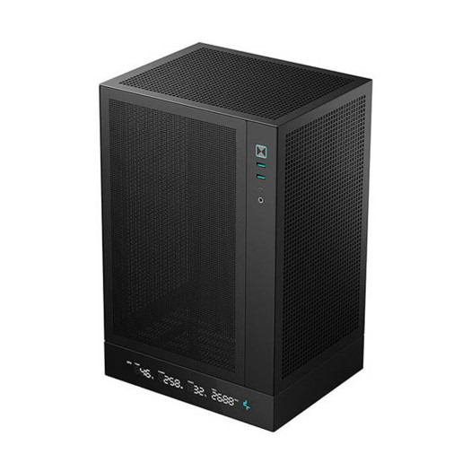 DeepCool CH170 Digital Vertical Mini-ITX Case, ABS+SPCC Materials, 240mm Radiator Support, 3 Expansion Slots, x2USB3.0/Audio/Gen2 Type-C Port, Black | R-CH170-BKNPI0D-G-1